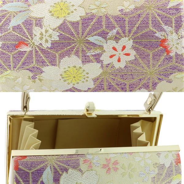 Prices down2）成人式 草履 バッグ L 草履バッグセット「青藤×ゴールド