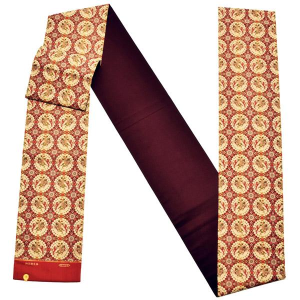 Prices down2）洒落袋帯「獅子狩文錦」龍村美術織物謹製 西陣織証紙