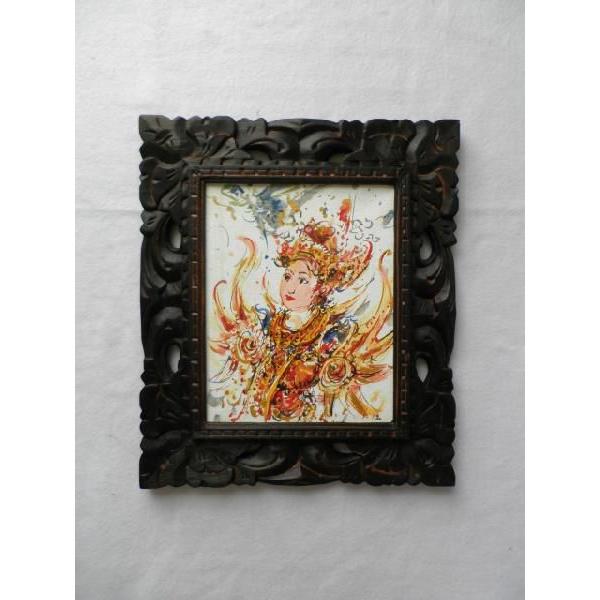 油絵 絵 絵画 インテリア 額付(黒) F4-071112 人物 女性像 絵画 人物