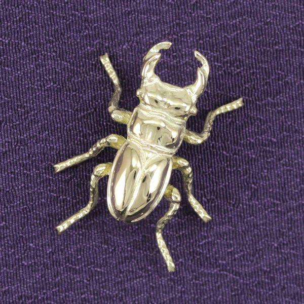 タックピン・ブローチ (18金製) くわがた虫・クワガタ虫 : 京都工芸