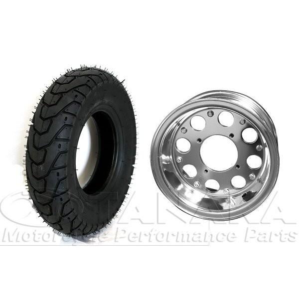 アルミホイール 4.0&TANAKA 4.0-8 タイヤセット 田中商会 モンキー