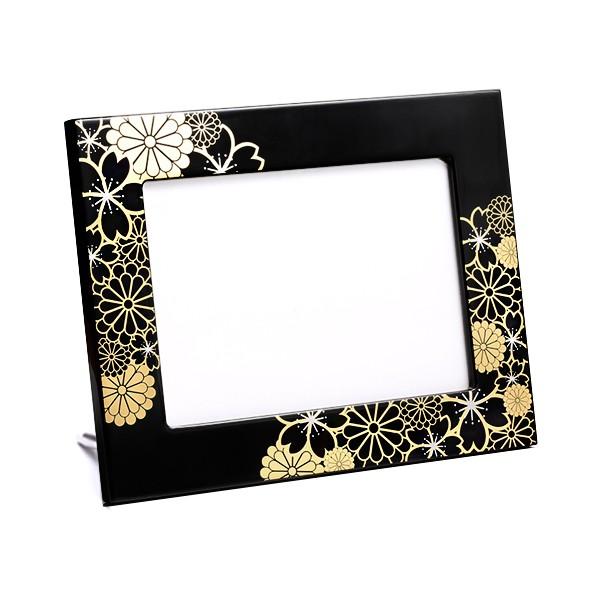 山田平安堂 写真立て/フォトスタンド（大） 菊桜 フォトフレーム/漆