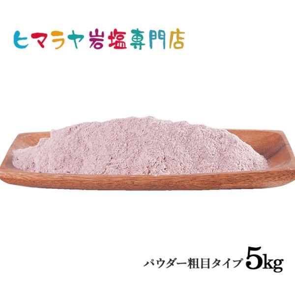 ヒマラヤ岩塩 食用ブラック岩塩パウダー（粗め） 1kg×5袋 合計5kg
