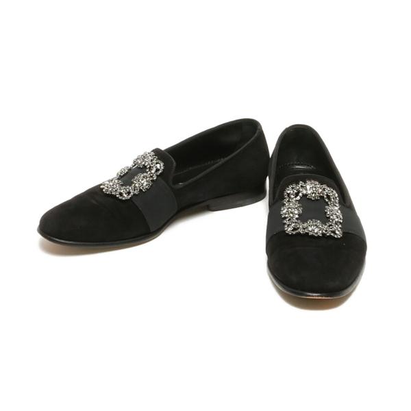 マノロ ブラニク ローファー ビジュ スエード メンズ SIZE 6 MANOKO