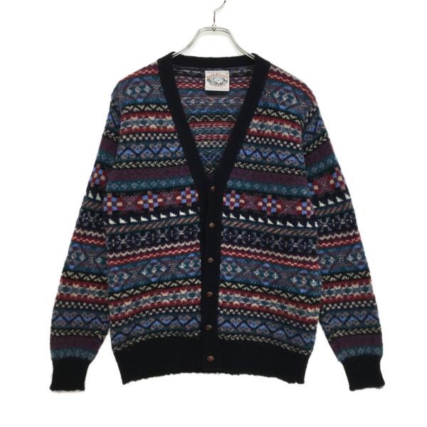 ジャミーソンズカーディガン フェアアイル柄 ウール メンズ SIZE M