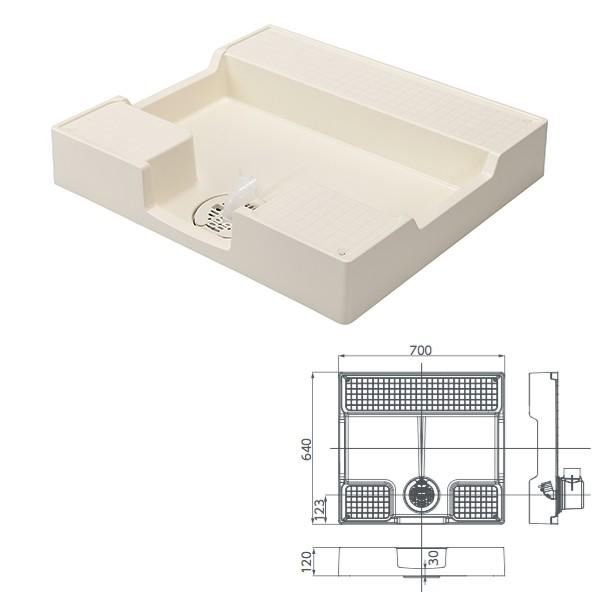 テクノテック かさ上げ防水パン イージーパン TPD700-CW1 W700×D640