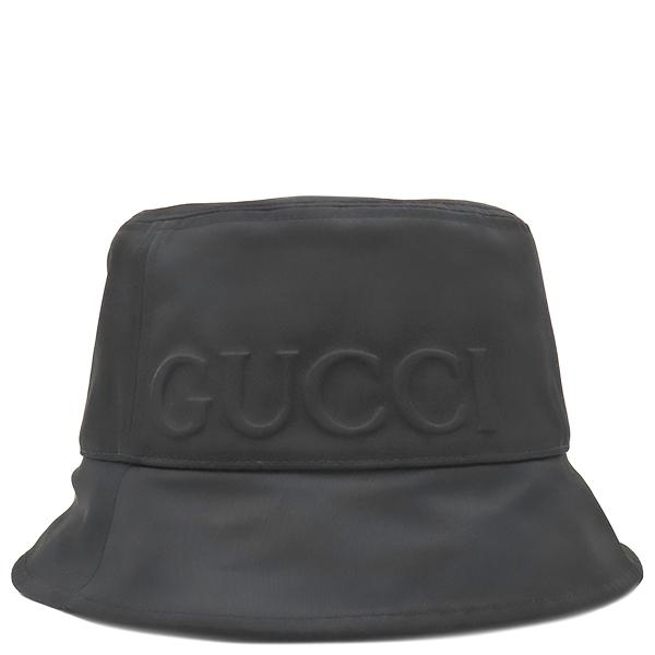 GUCCI（グッチ） ハット ロゴ付き ナイロン バケットハット ナイロン