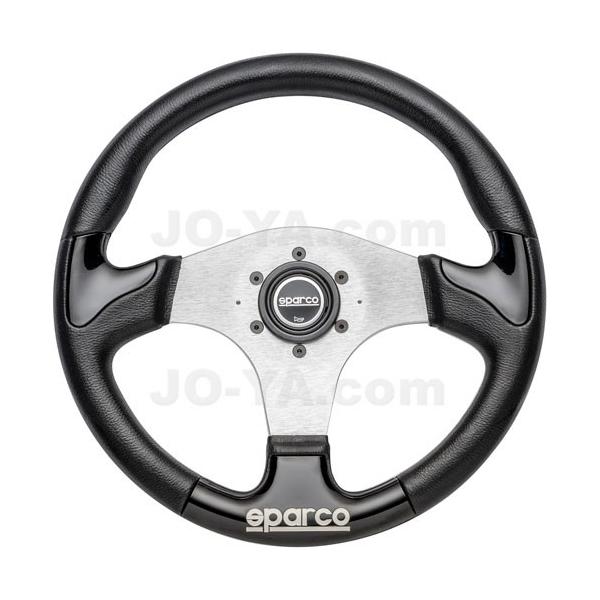 SPARCO (スパルコ) ステアリング P222 ブラックレザー x シルバー