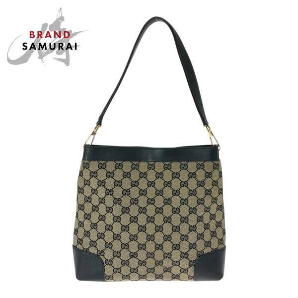 GUCCI（グッチ） ワンショルダー ベージュ ブラック ゴールド金具 GG