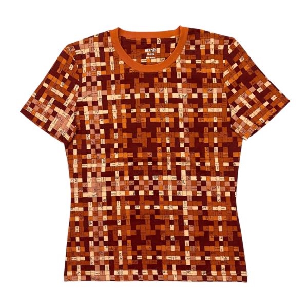 HERMES（エルメス） 半袖Tシャツ ボルデュックチェック マイクロ