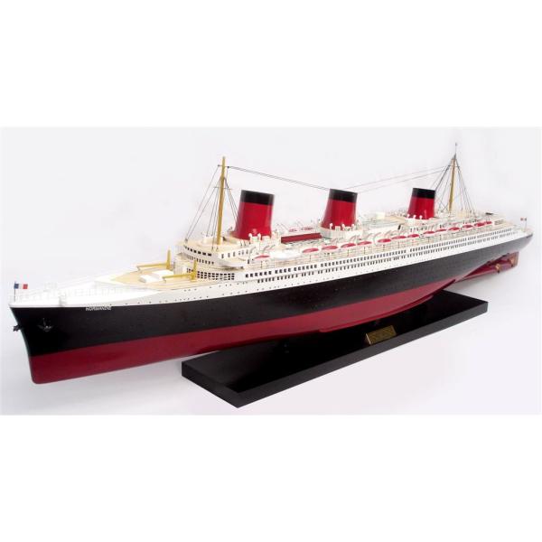 豪華客船 TSS ノルマンディー 100cmL 精密級木製完成品 : 模型帆船