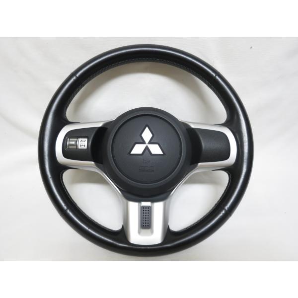 ランエボ10 エボXランサー エボリューションCZ4A純正 革 ステアリング