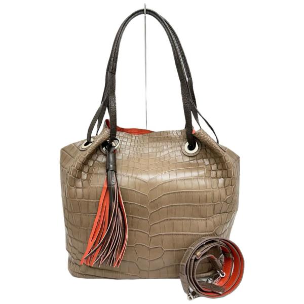 最終特価品 6065 HCP社製 ソフトマットクロコ 2WAY ショルダーバッグ