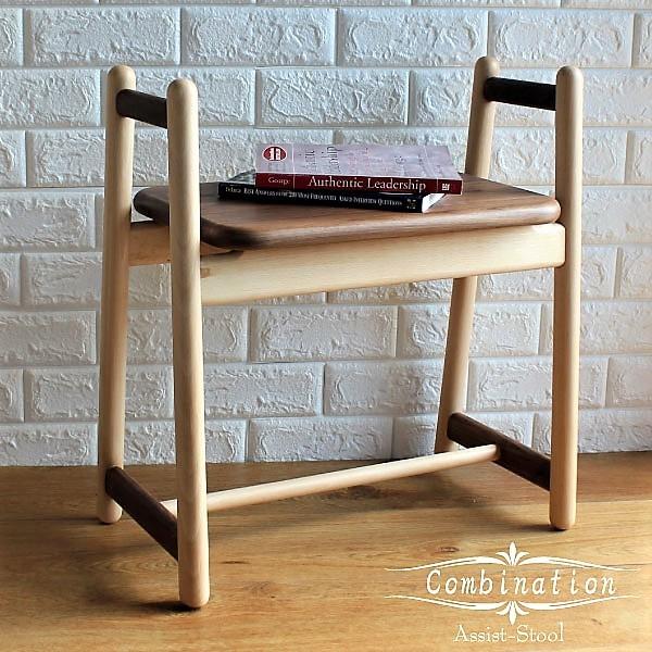 アシストスツール 木製 ベンチ 椅子 おしゃれ 北欧 補助椅子 玄関