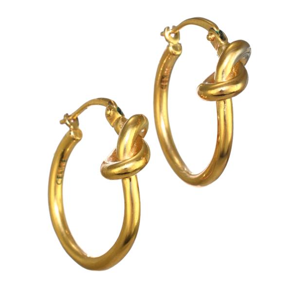 CELINE（セリーヌ） ノット スモール フープ ピアス SCA0292 ゴールド