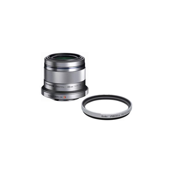 OLYMPUS オリンパス M.ZUIKO DIGITAL 45mm F1.8 シルバー＋レンズ