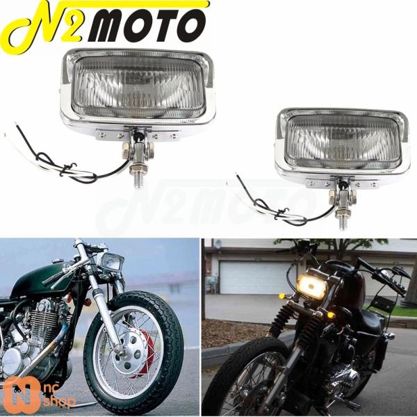 並行輸入品】 ヴィンテージ バイク スクエア ヘッドライト レトロ