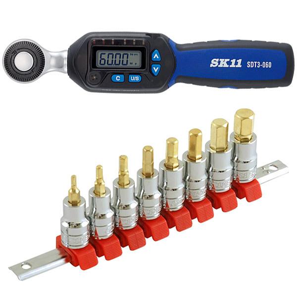 SK11 即日出荷 藤原産業 デジタルトルクレンチ＆ヘックスビット