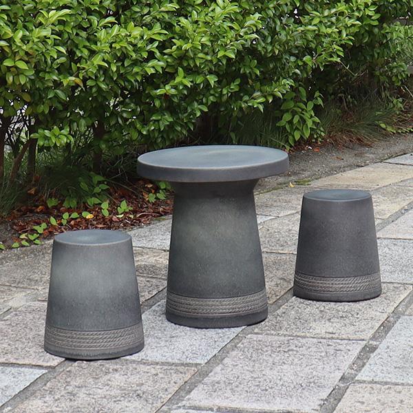 信楽焼 ガーデンテーブル 陶器テーブルセット 庭園テーブル イス