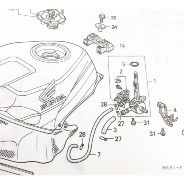 ホンダ（HONDA） VFR400R(NC30) フューエルオートコックASSY