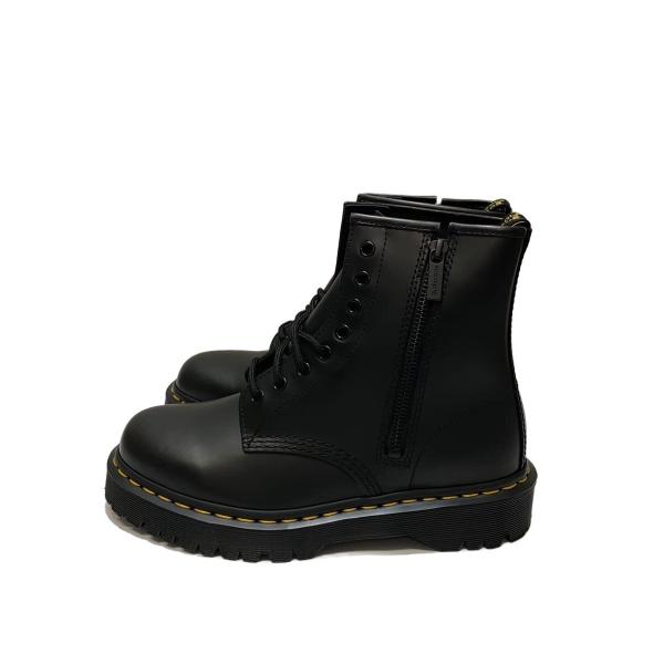 Dr.Martens◇1460/8ホール/ZIP BEX/レースアップブーツ/UK7/BLK/レザー