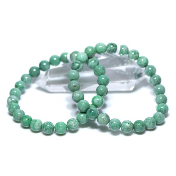 石流通センター 高品質 天然石 ブレスレット 日本翡翠 (EX) (糸魚川産