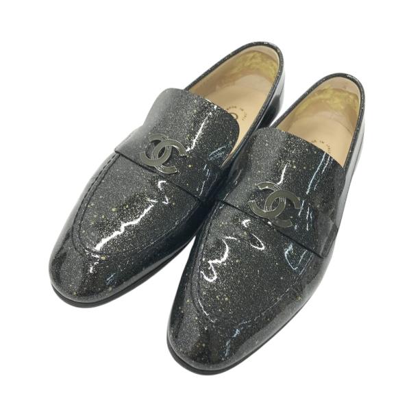 CHANEL シャネル G33153 ローファー パテントレザー エナメル ココ