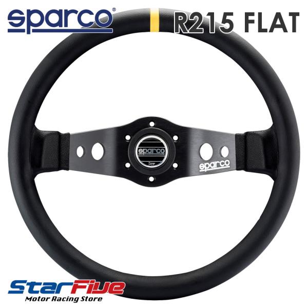 sparco スパルコ ステアリング R215 FLAT レザー LEATHER 350mm Sparco