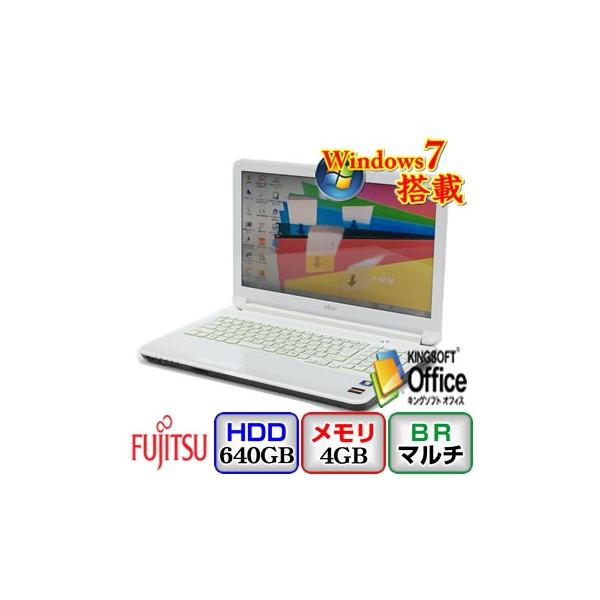 中古ノートパソコン富士通 LIFEBOOK AH53/G FMVA53GWP Windows7