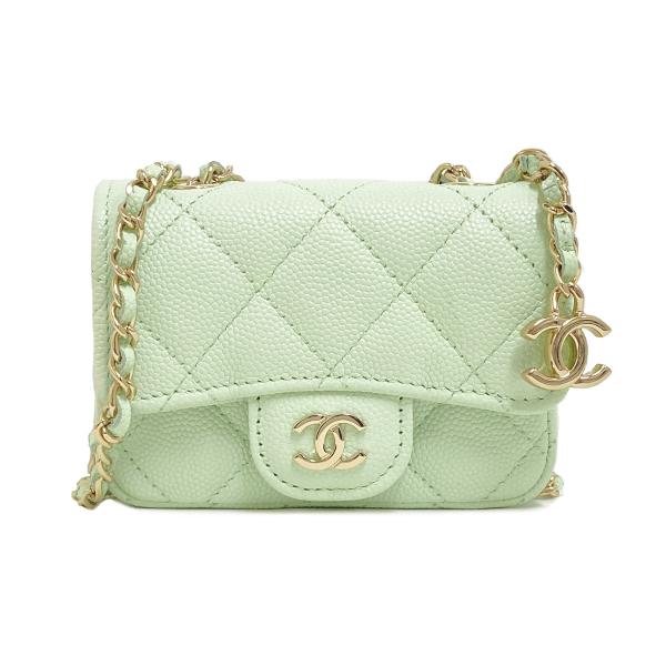 キャビアスキン [未使用] シャネル マトラッセ チェーンベルトバッグ