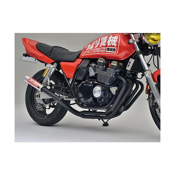 □ワルツ機械曲マフラー□ XJR400 ブラックアウタータイプ 【送料無料