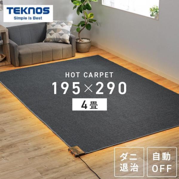TEKNOS（テクノス） ホットカーペット 4畳 本体 195×290 電気