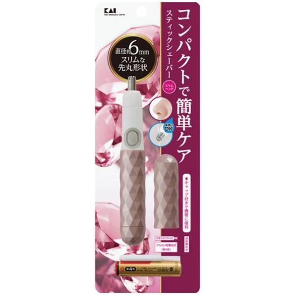 貝印 メール便で配送料無料 スティックシェーバー スリムヘッド ピンク