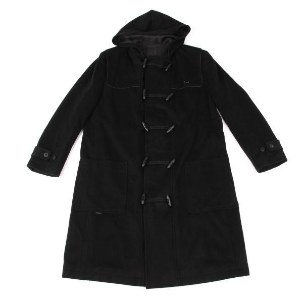 PAPAS（パパス） カシミヤ混バックロゴウールダッフルコート 黒M