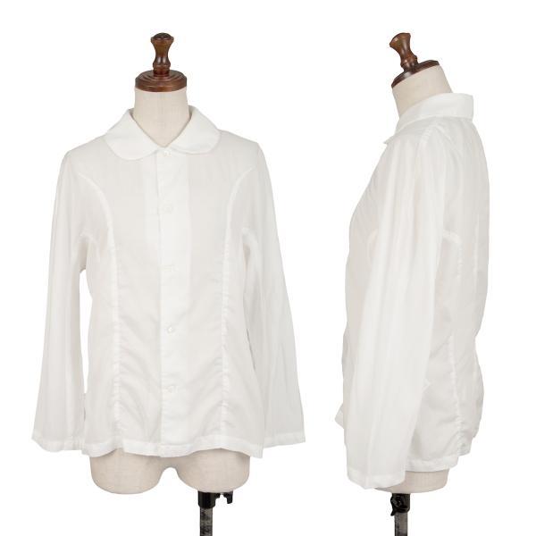COMME des GARCONS（コムデギャルソン） ポリラウンドカラーシャツ 白S