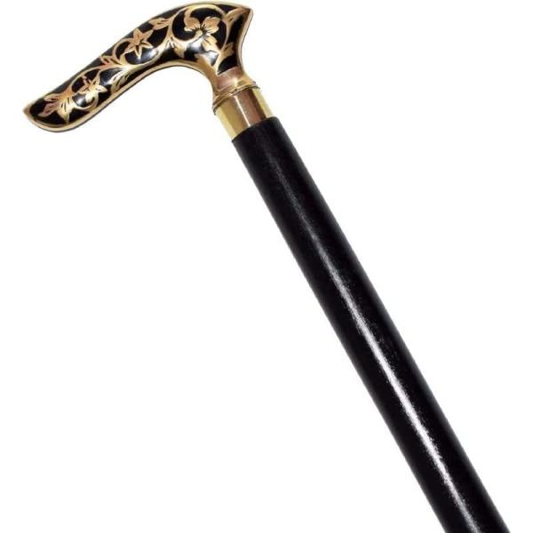 ビクトリア朝真鍮製ハンドルブラックカラーヴィンテージウォーキング