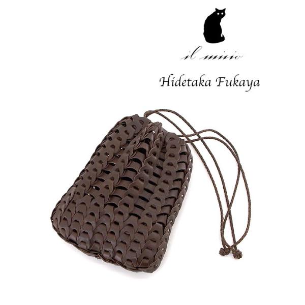 il micio/イルミーチョ/巾着/メッシュレザーミニポーチ/Boho Vacchetta