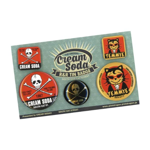 クリームソーダ（CREAM SODA） CS R&R TIN BADGE 缶バッジセット
