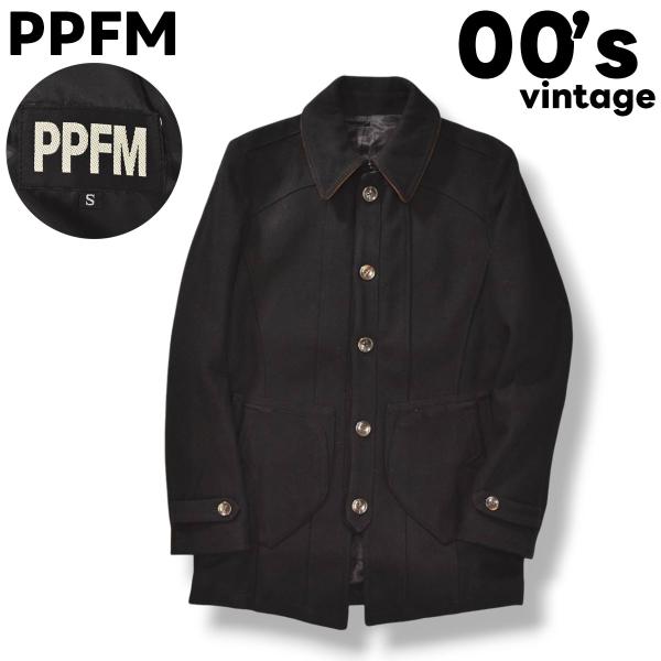 00s archive ピーピーエフエム PPFM メルトン ウール ショート コート