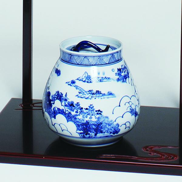 水指（茶道）紫陽花 水指（茶道）紫陽花