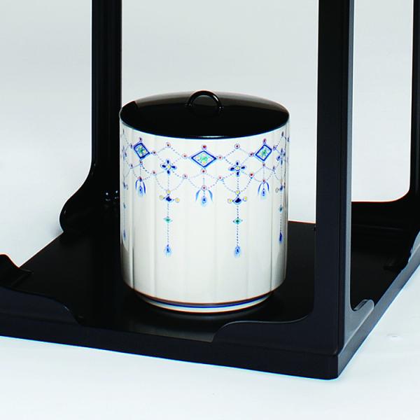 桶側の水指 玉堂窯 水指 染付桶側瓔珞 平安 玉堂窯 茶道