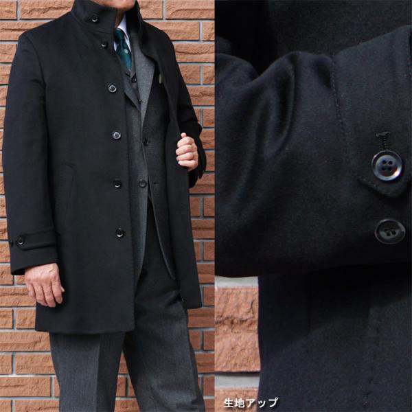 ROOF MAIA カシミヤブレンド ハーフコート BLACK 37121 : TRAD HOUSE