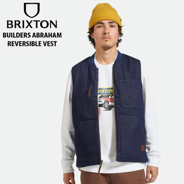 BRIXTON（ブリクストン） ベスト メンズ BUILDERS ABRAHAM REVERSIBLE