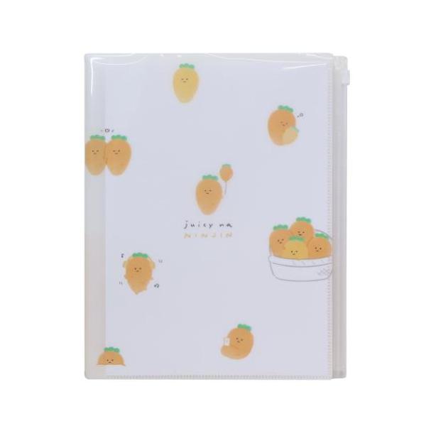 ポケットファイル ファスナー付き6ポケットクリアファイル A4