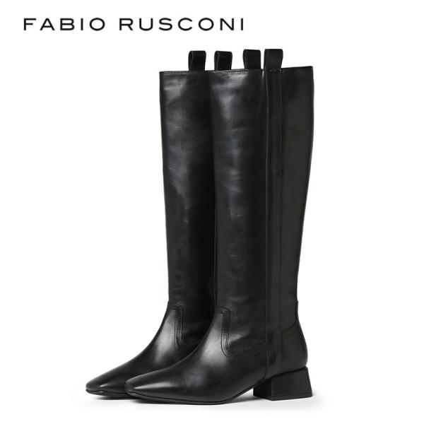 FABIO RUSCONI（ファビオルスコーニ） ロングブーツ スクエアトゥ