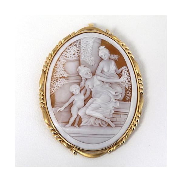 K18 シェルカメオ ブローチ ペンダント : 宝寿堂 Yahoo!店 - 通販