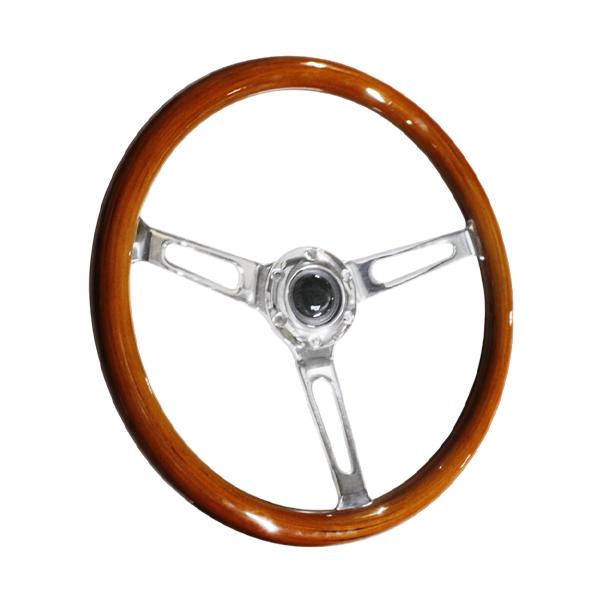 モモ形状 MOMO ステアリング ＆ ボス セット ウッド シルバースポーク