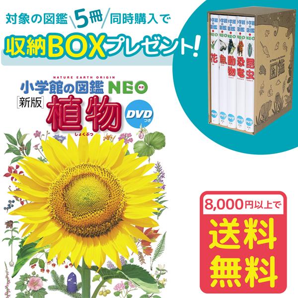 小学館の図鑑NEO［新版］植物 DVDつき（収納BOX付・送料無料・条件有