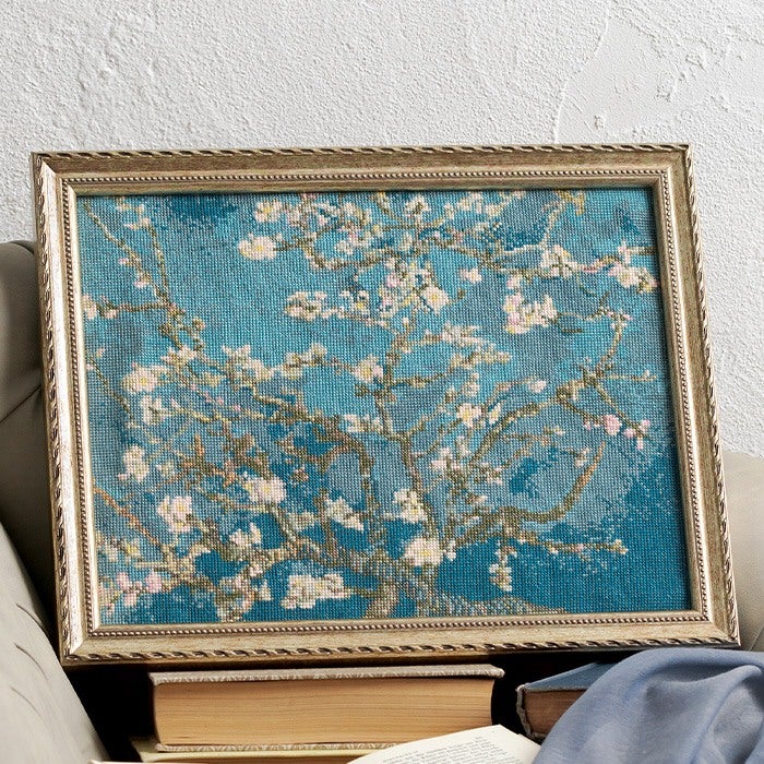 3/10予約】クロスステッチフレーム＜ゴッホの花咲くアーモンドの木の枝