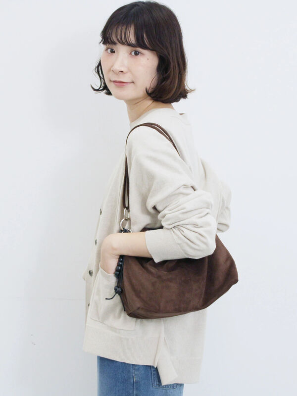 セール】 スエードショルダーバッグ（ブラック/ボルドー/ブラウン